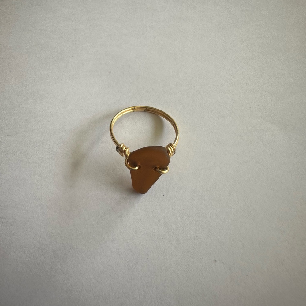 Lake Huron Sea Glass Handmade Ring